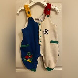 Vintage 1994 Mine Alone Infant size 6/9 Months Colorblock Jumpsuit